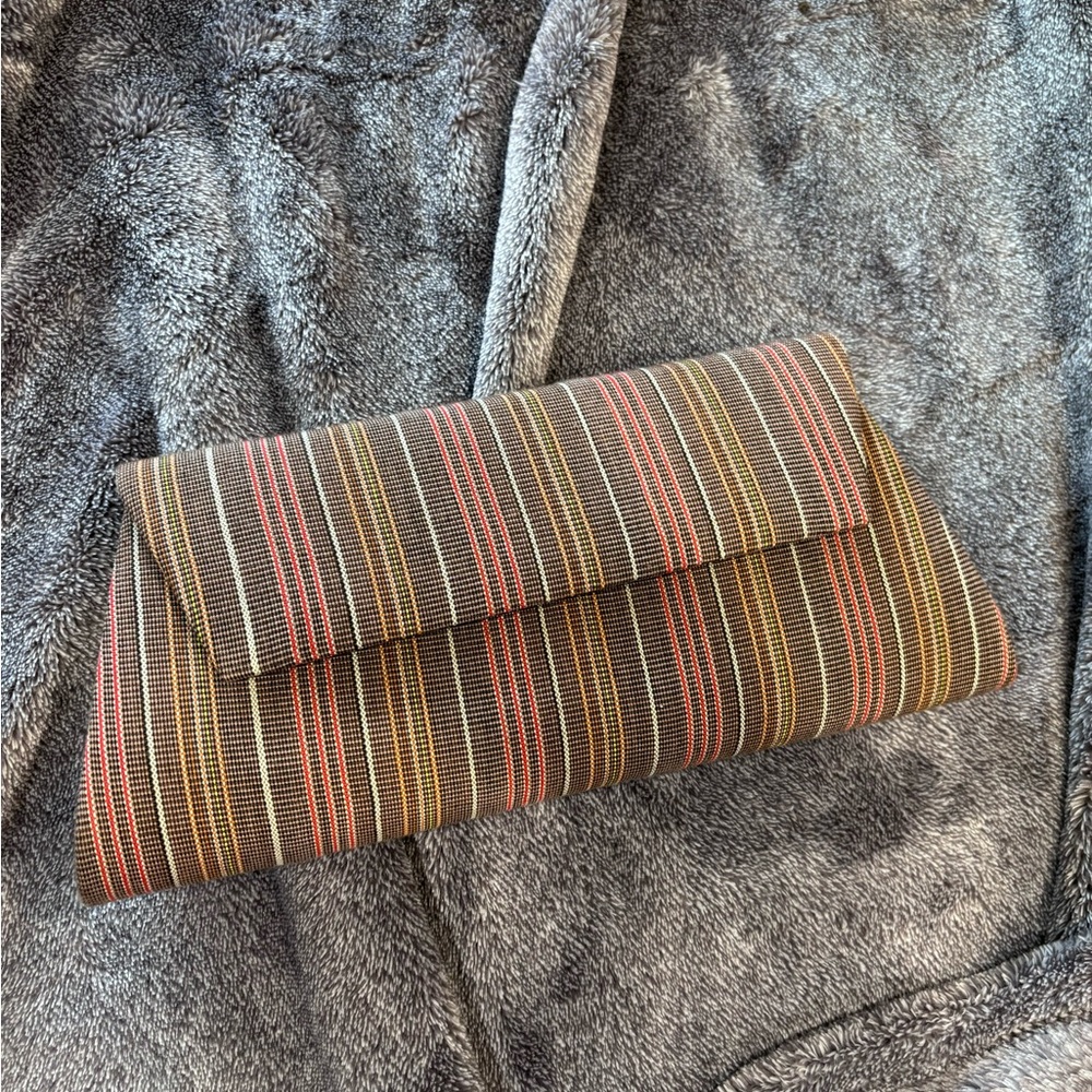 Super cute striped clutch